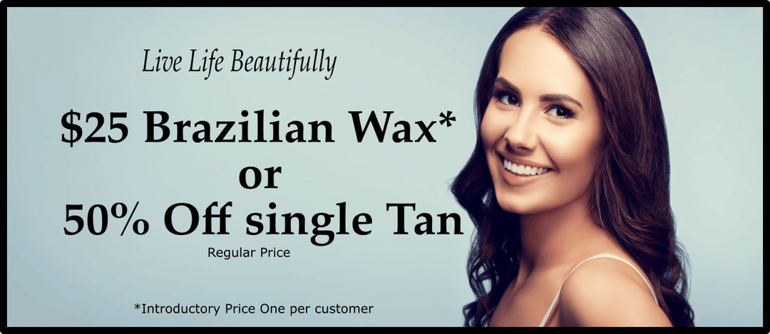 $25 Brazilian Wax or 50% Off single tan at Clifton NJ waxing salon